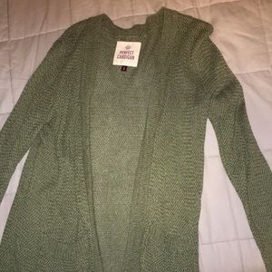 Green cardigan